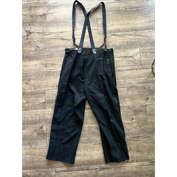 Vintage Other - Antique 1940s Men's Vintage Suspender Tuxedo Trousers 36 x 26